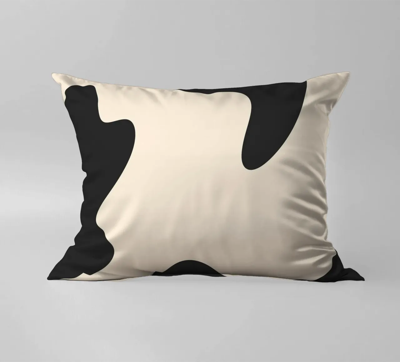 Abstract blobs - monochrome decorative cushion by Wackapacka
