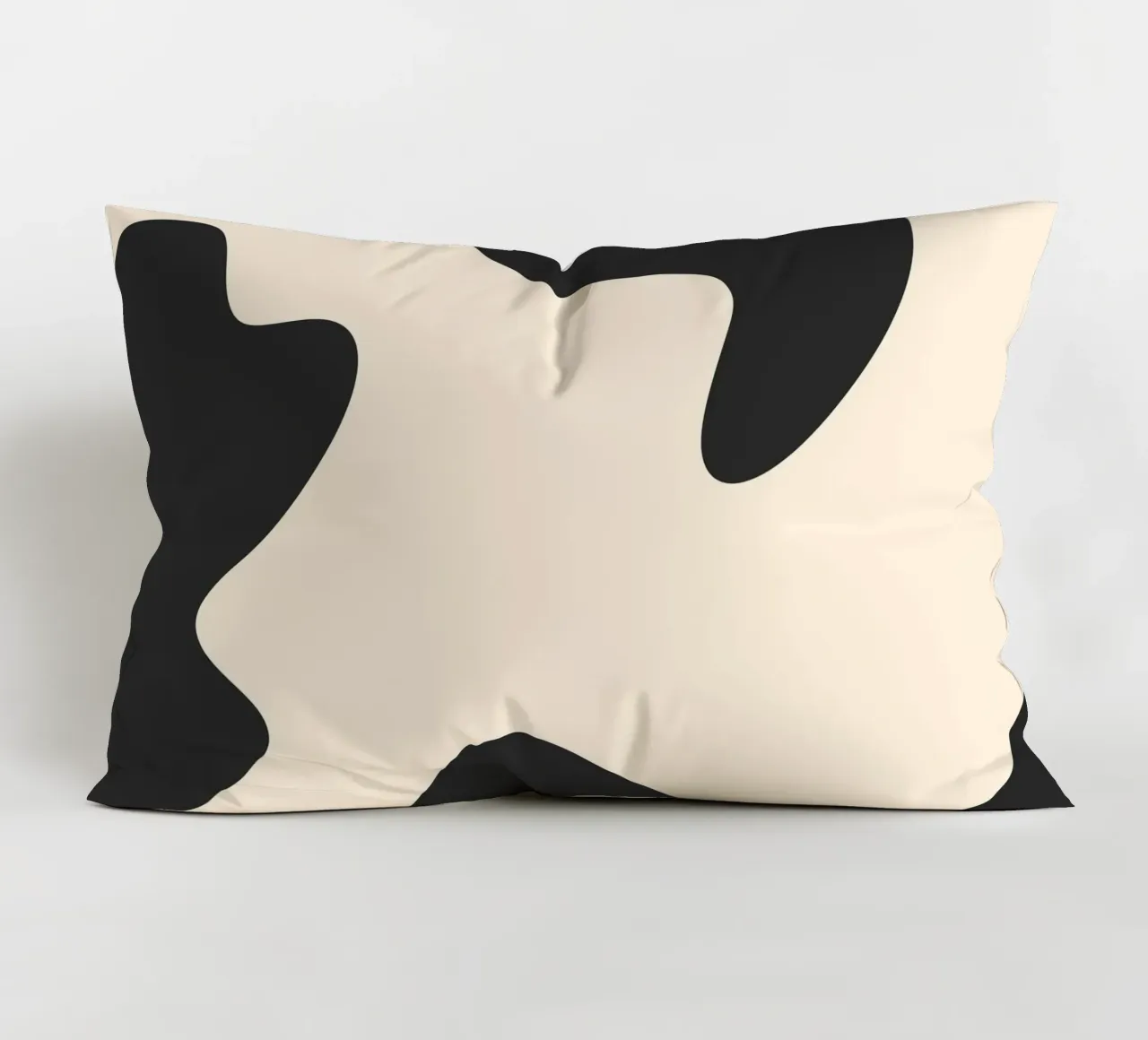 Abstract blobs - monochrome decorative cushion by Wackapacka