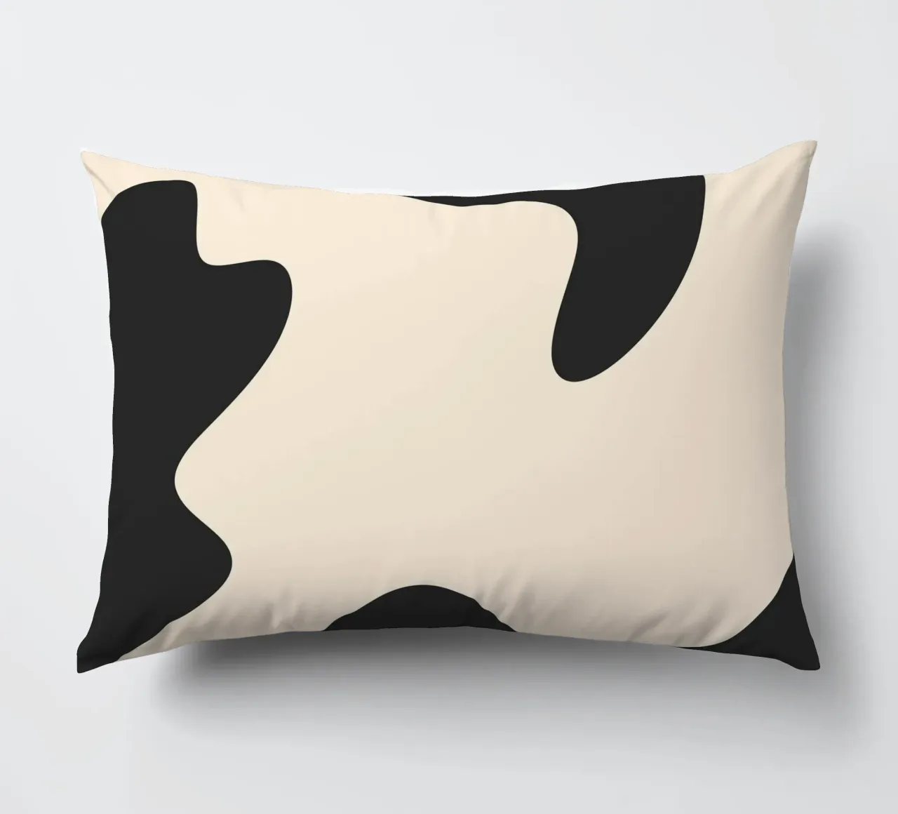 Abstract blobs - monochrome decorative cushion by Wackapacka