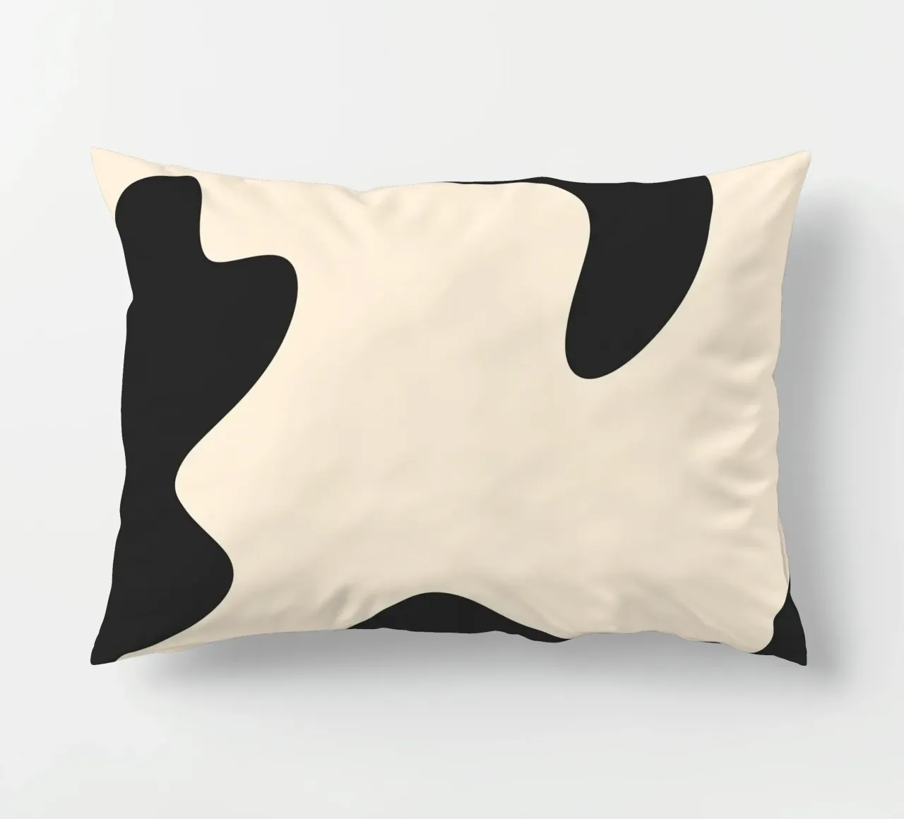 Abstract blobs - monochrome decorative cushion by Wackapacka