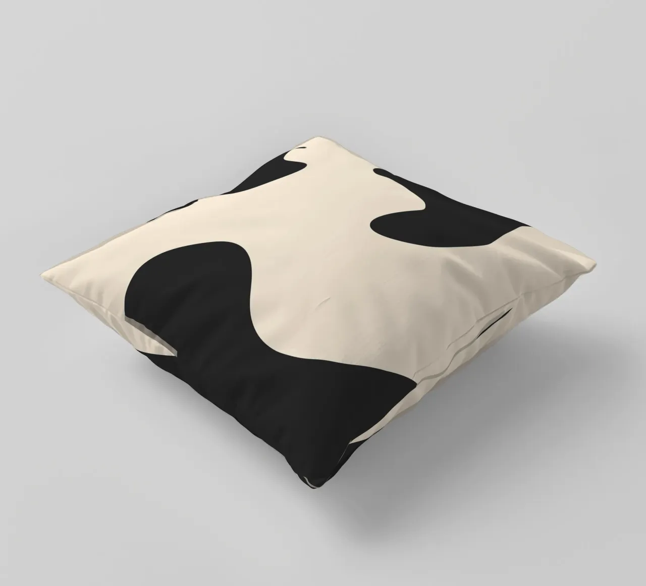Abstract blobs - monochrome decorative cushion by Wackapacka