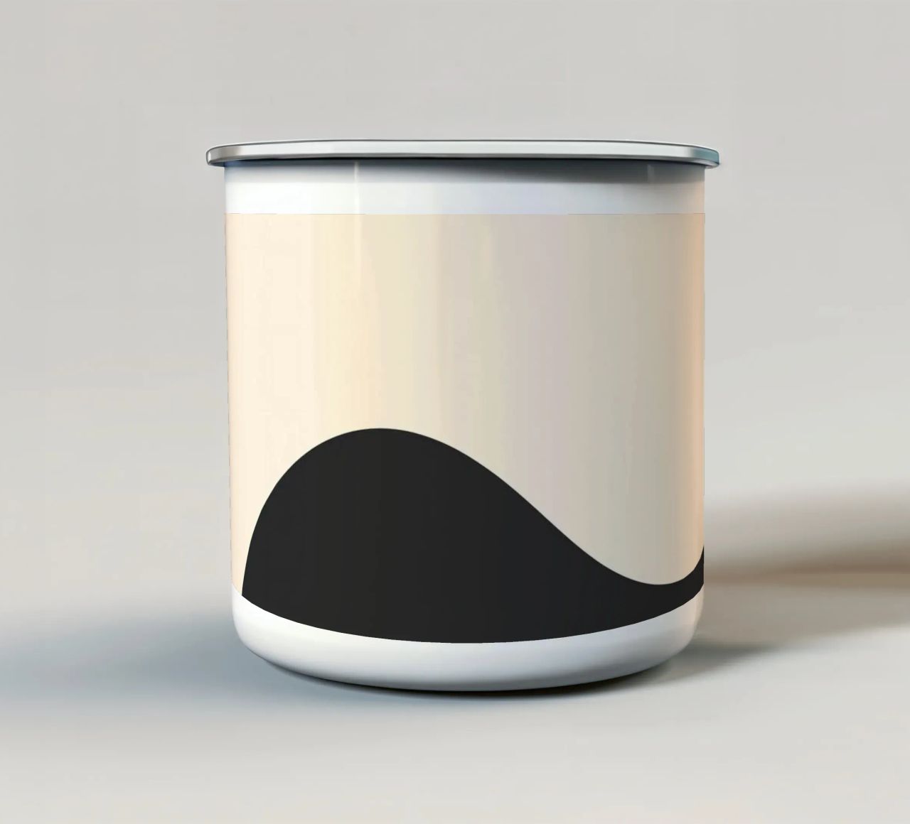 Blob astratti - monocromo tazza in smalto da Wackapacka
