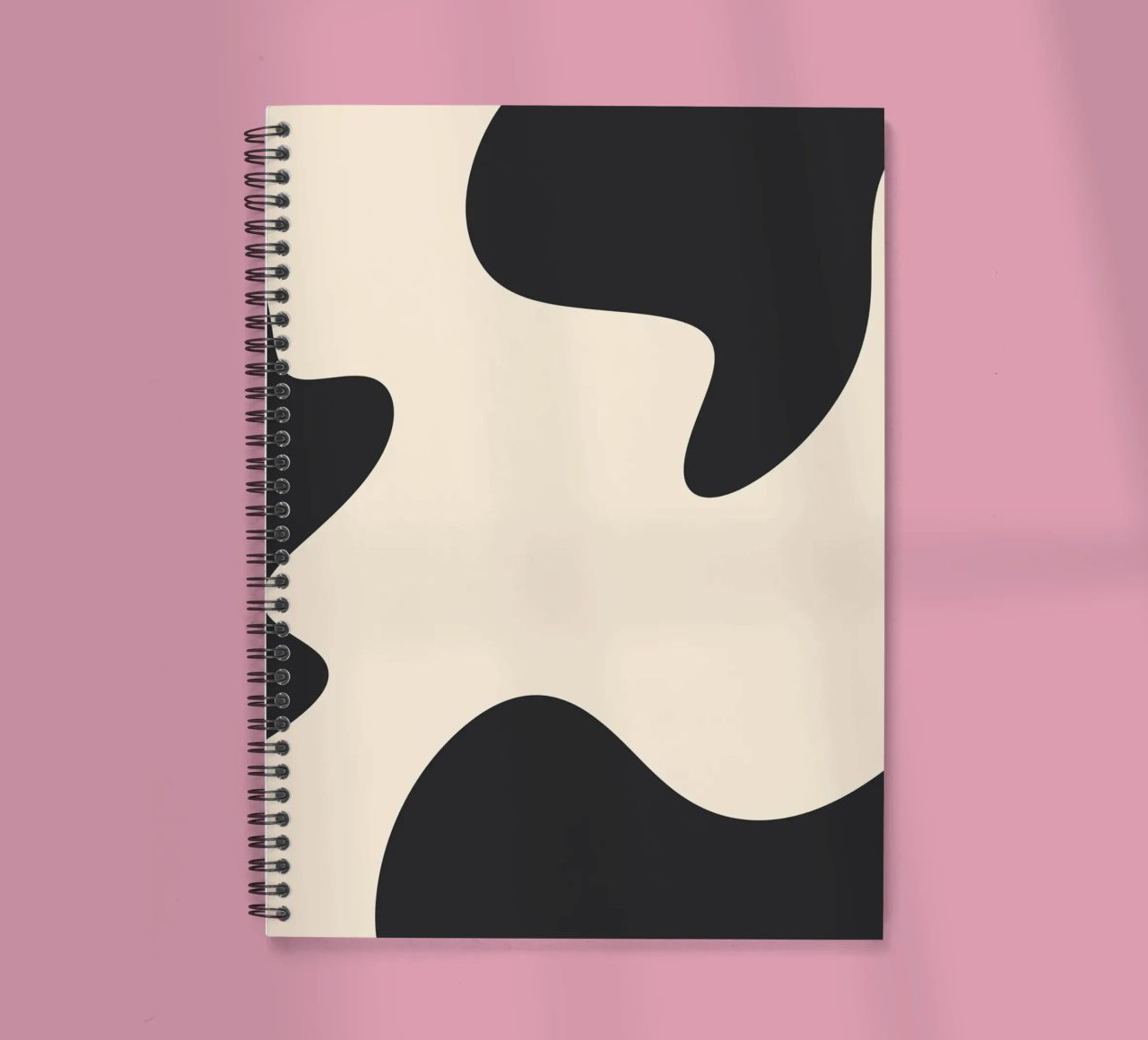 Abstract blobs - monochrome spiral notebook by Wackapacka