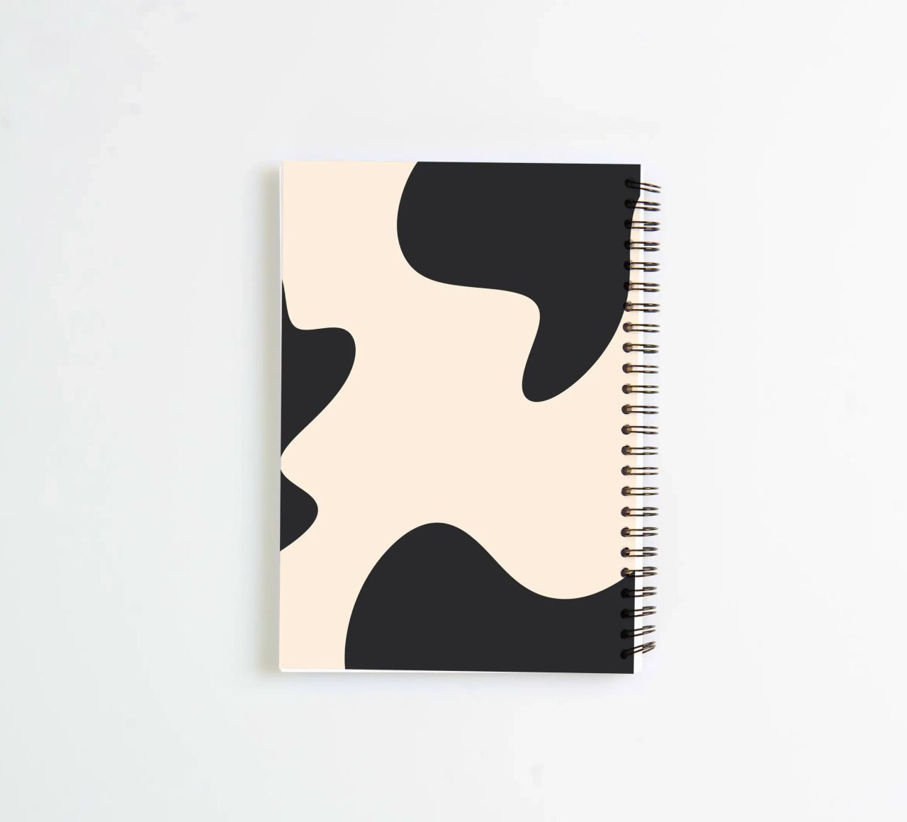 Abstract blobs - monochrome spiral notebook by Wackapacka