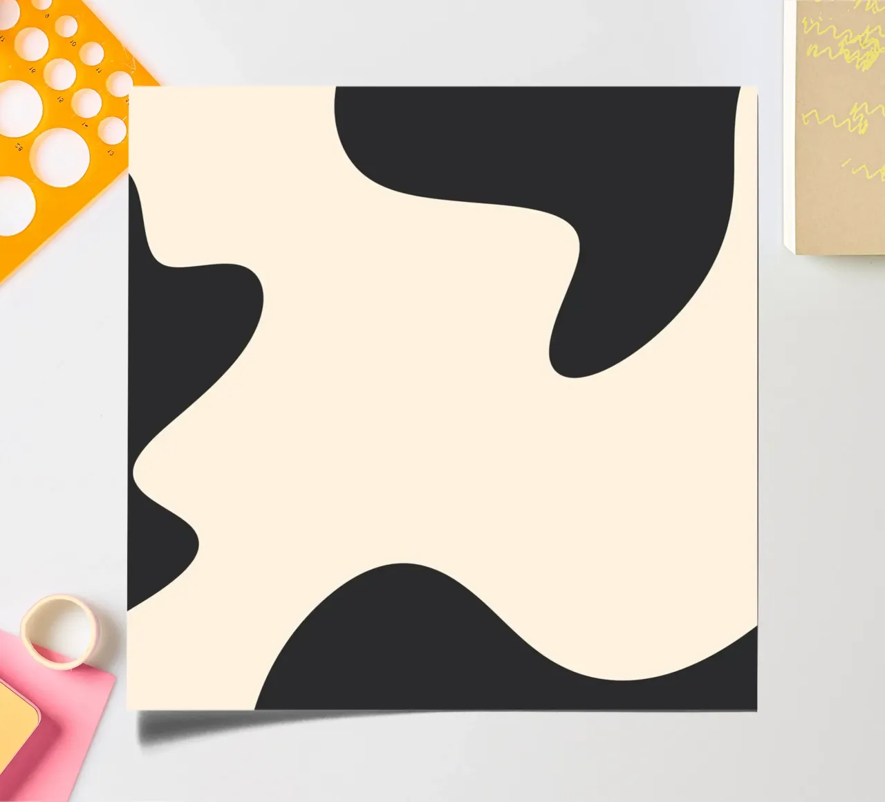 Abstract blobs - monochrome sticker sheet by Wackapacka