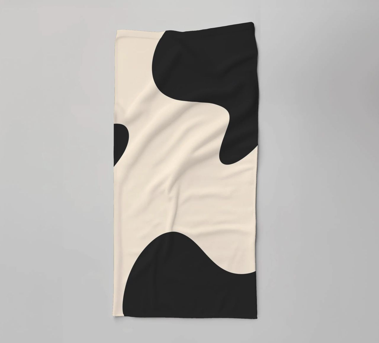 Abstract blobs - monochrome towel by Wackapacka