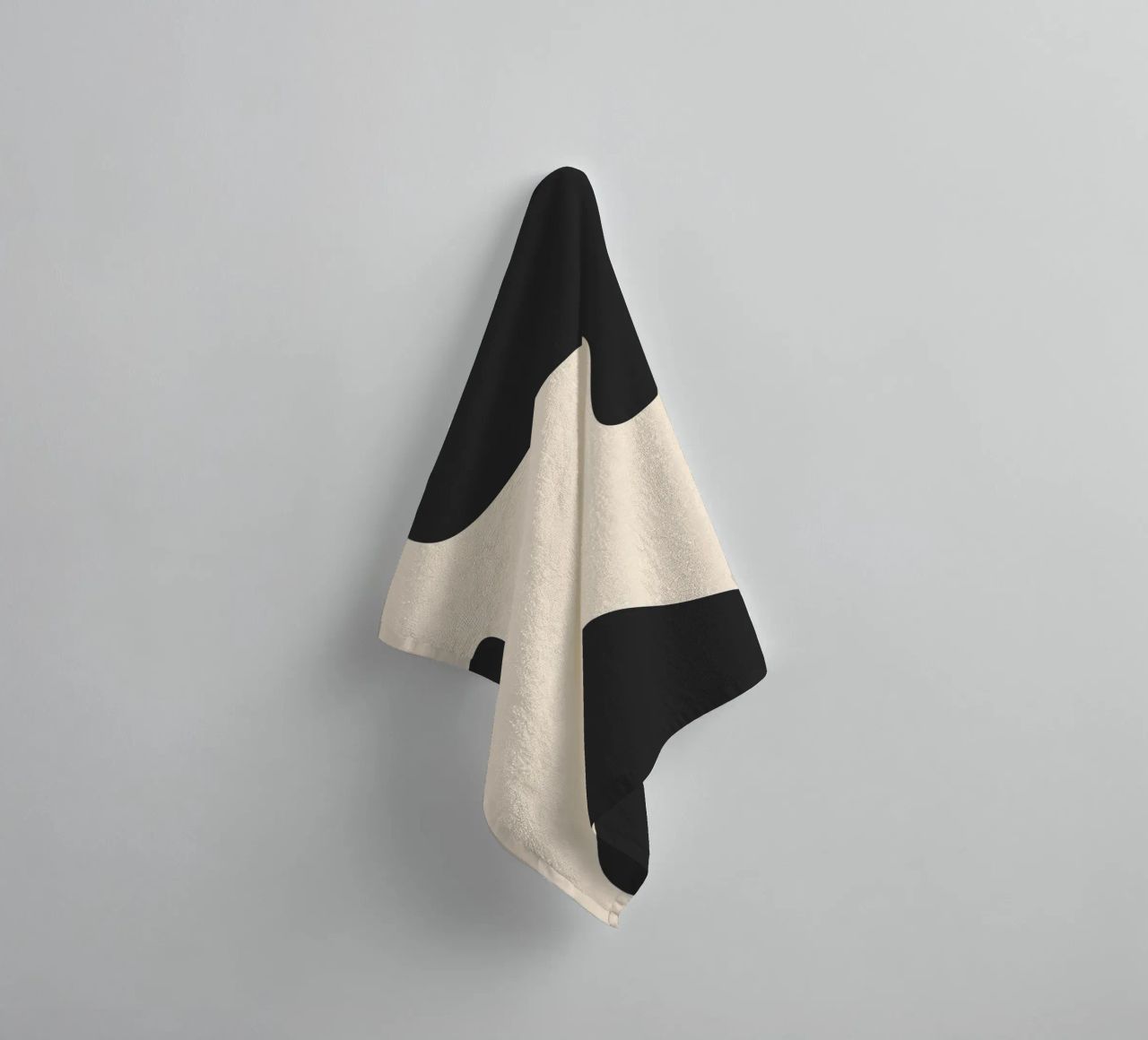Abstract blobs - monochrome towel by Wackapacka