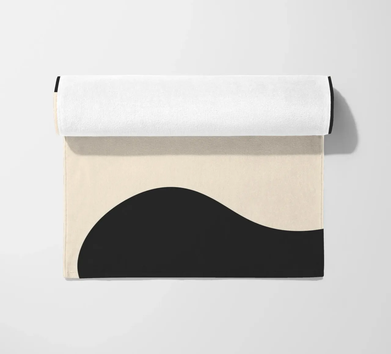 Abstrakte Kleckse - monochrom Strandtuch von Wackapacka