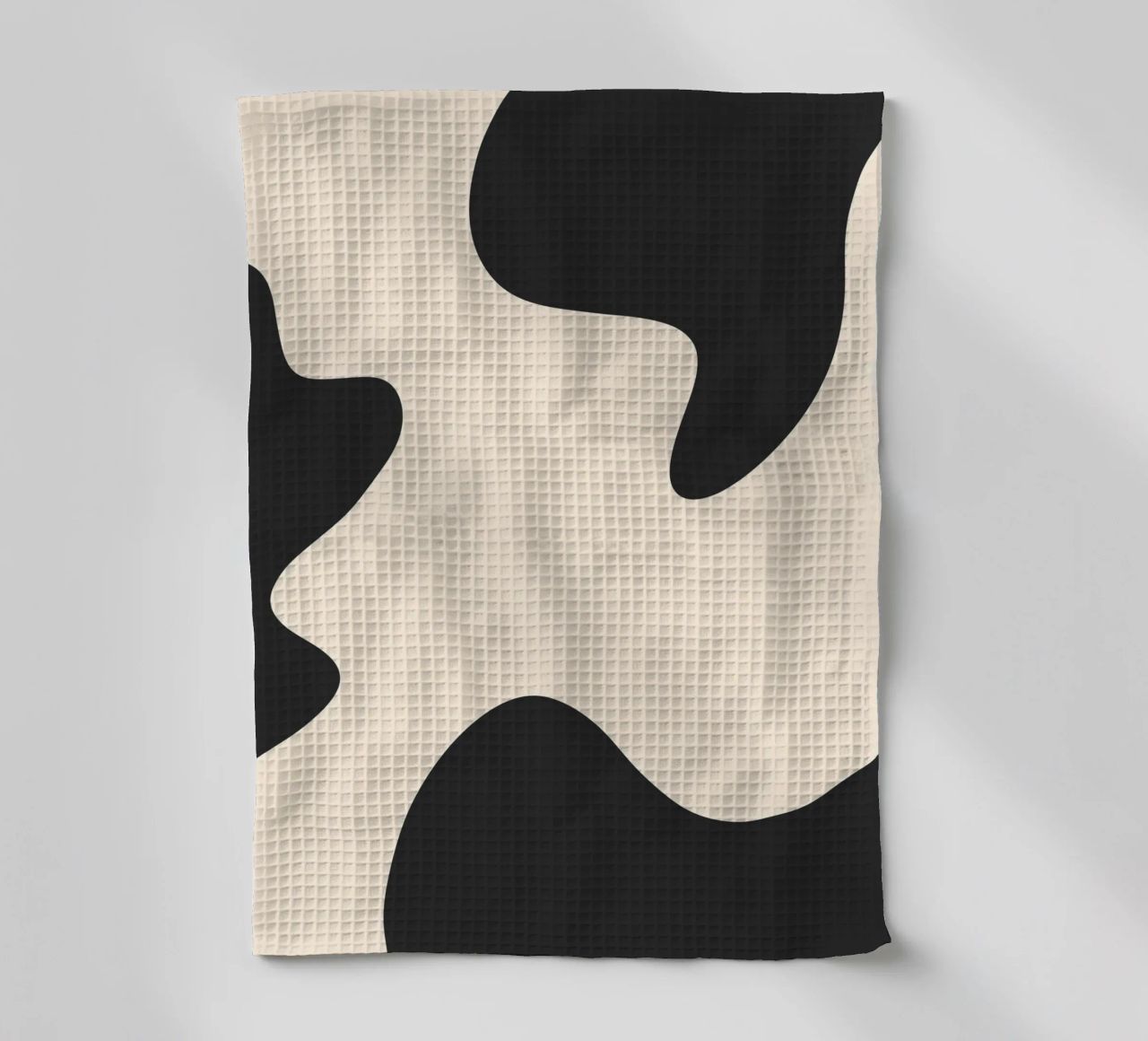 Abstract blobs - monochrome tea towel by Wackapacka