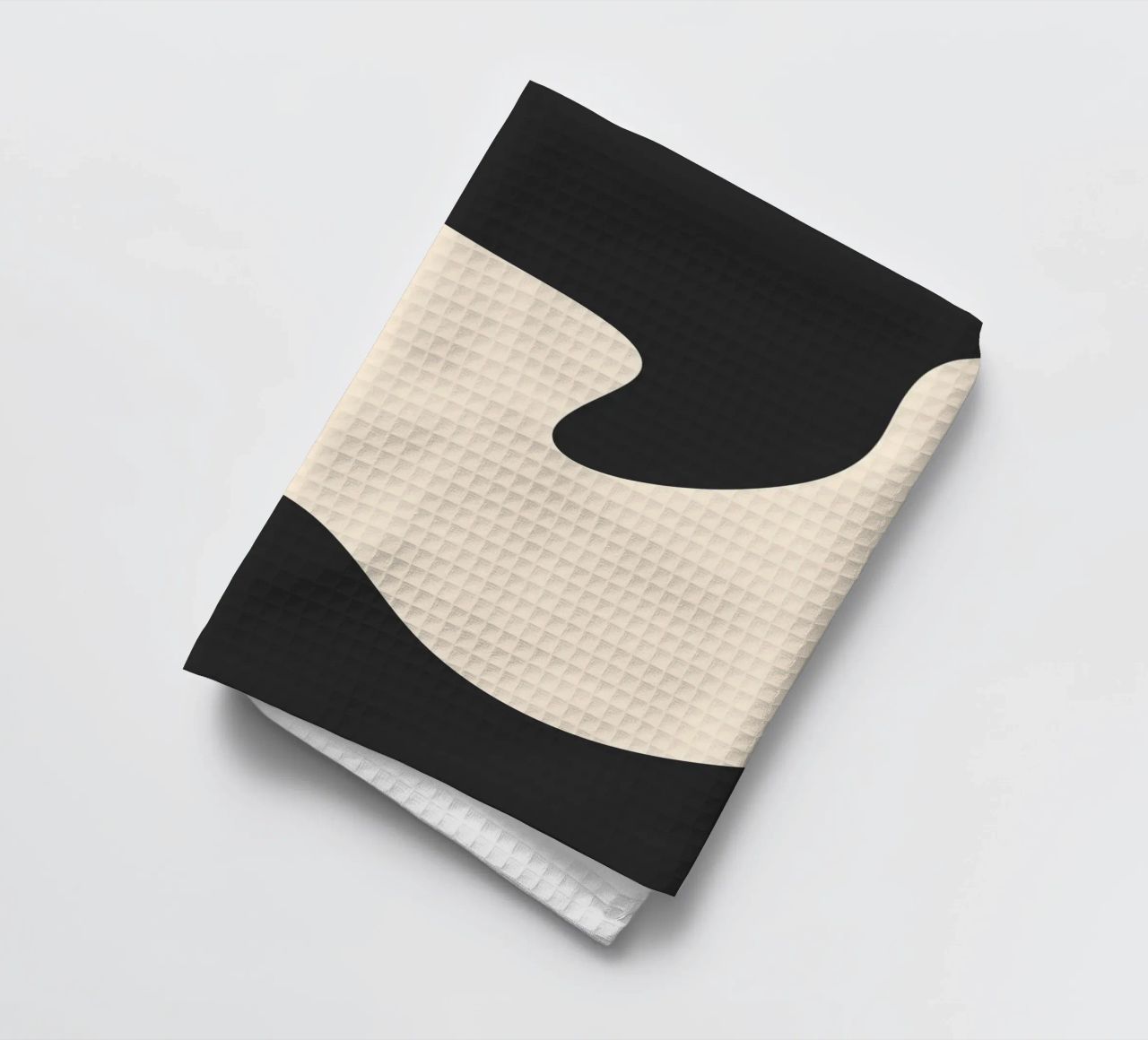 Abstract blobs - monochrome tea towel by Wackapacka