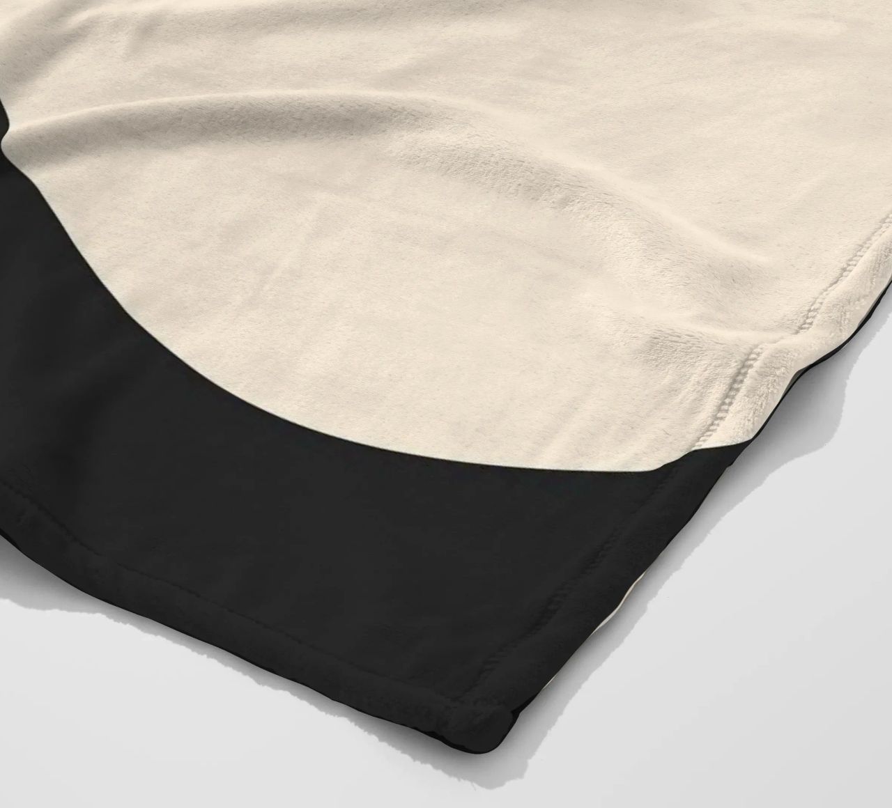 Abstract blobs - monochrome fleece blanket by Wackapacka
