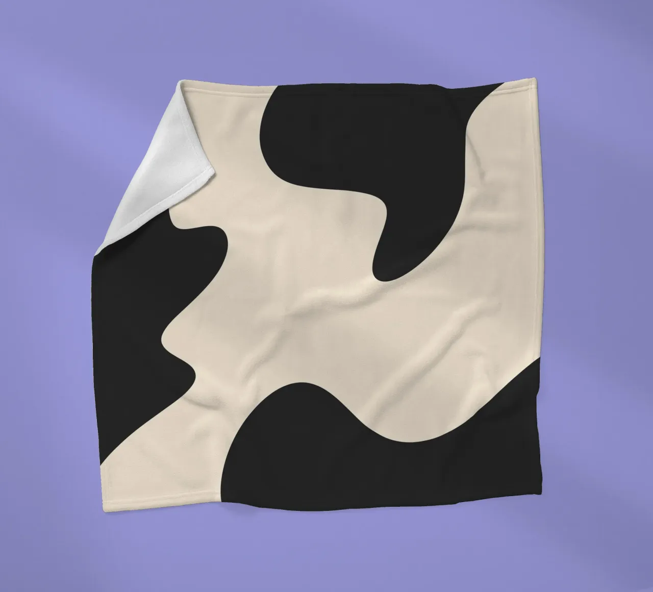 Abstrakte Kleckse - monochrom Fleecedecke von Wackapacka