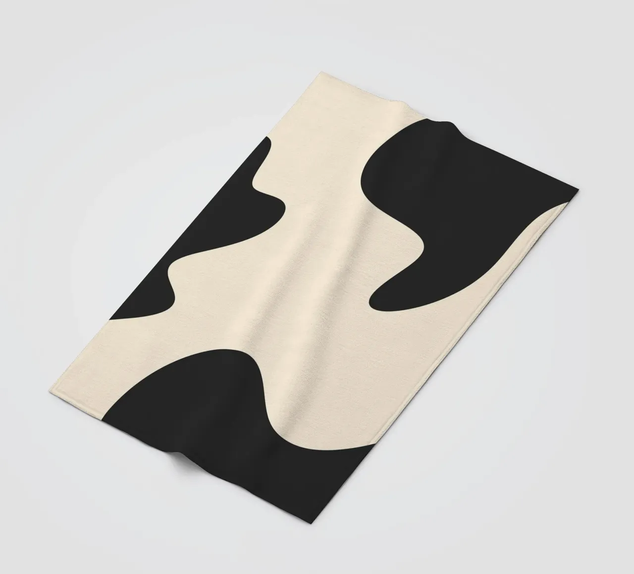 Blobs abstractos - monocromo manta de franela de Wackapacka