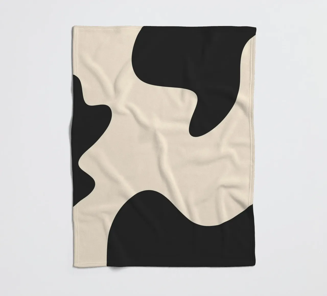 Blobs abstractos - monocromo manta de franela de Wackapacka