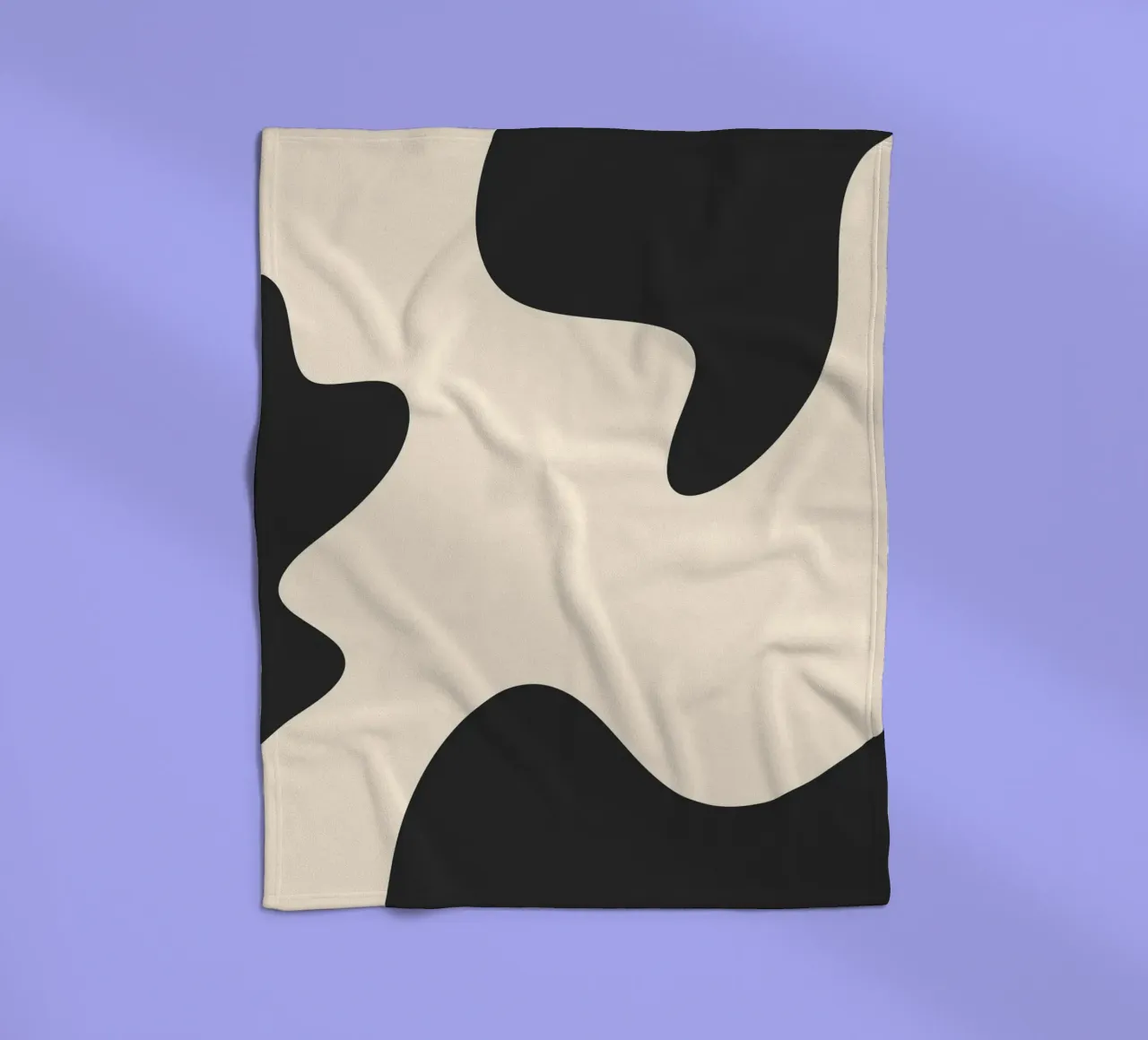 Taches abstraites - monochrome plaid polaire de Wackapacka