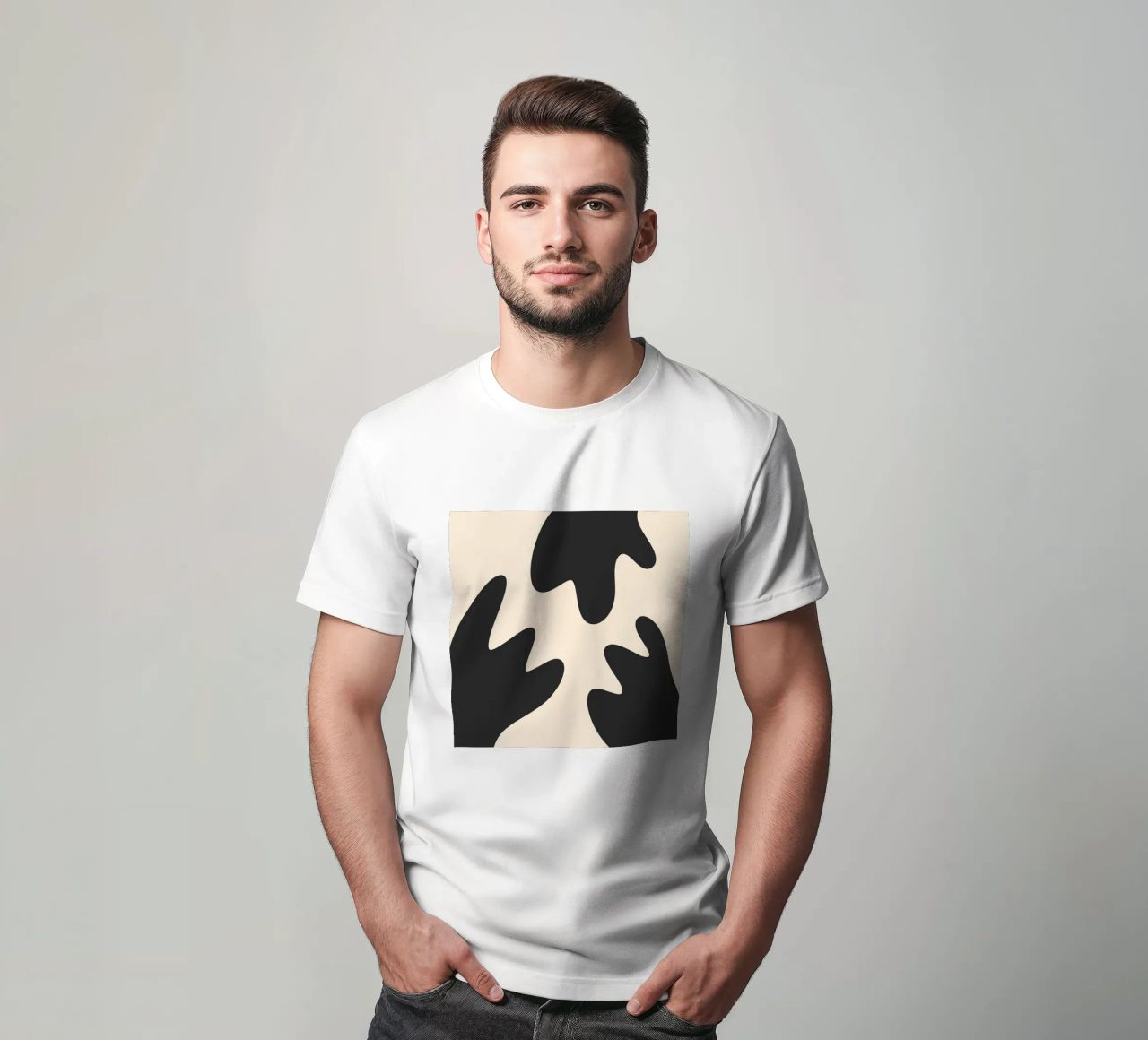 Blobs abstractos - monocromo 2 camiseta de Wackapacka