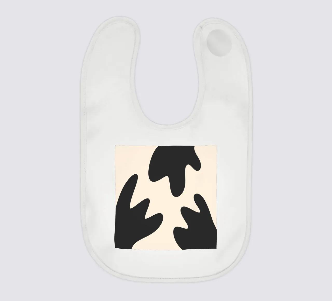 Abstrakte Kleckse - monochrom 2 Babylätzchen von Wackapacka