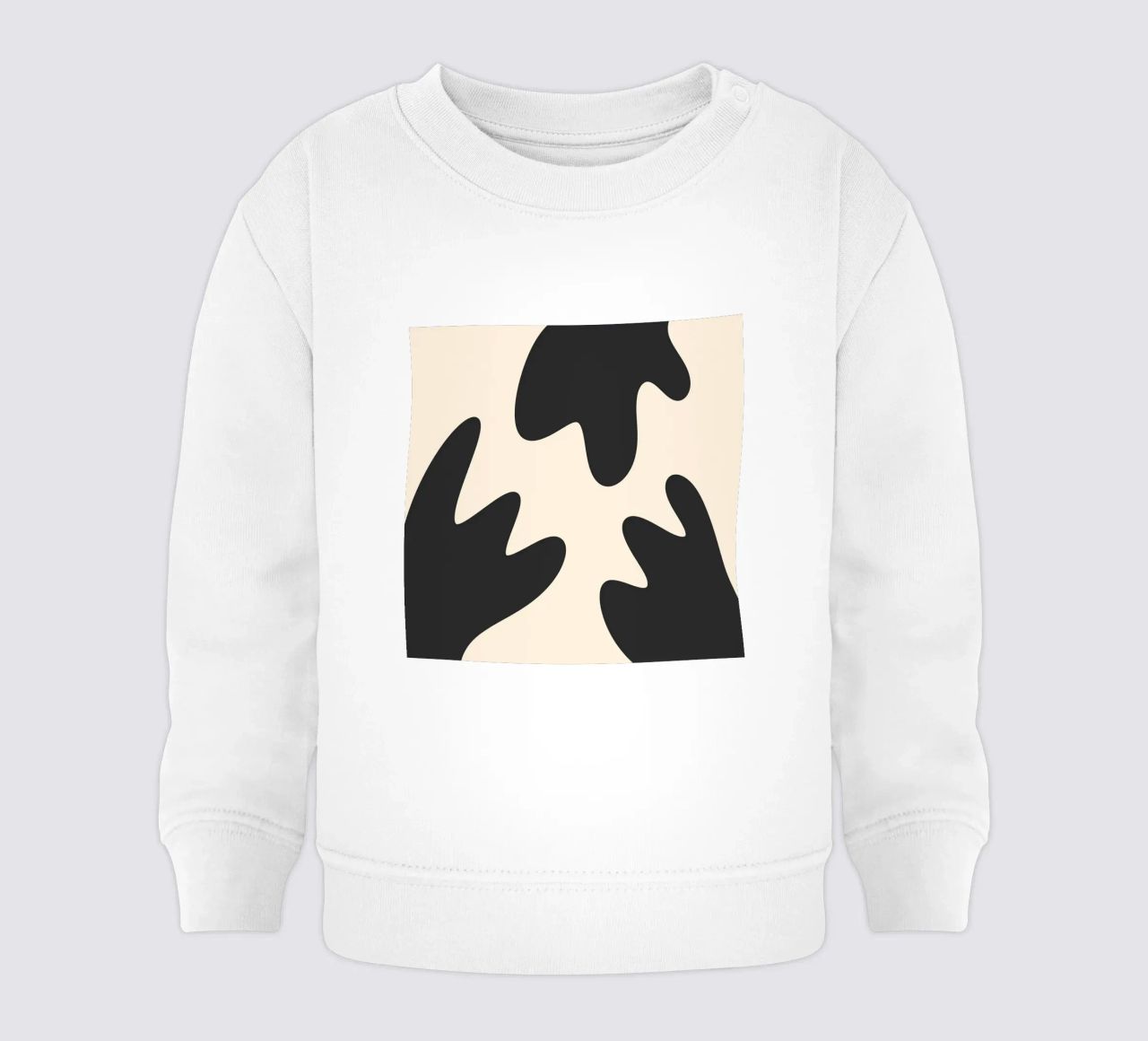 Blobs abstractos - monocromo 2 sudadera de bebé de Wackapacka