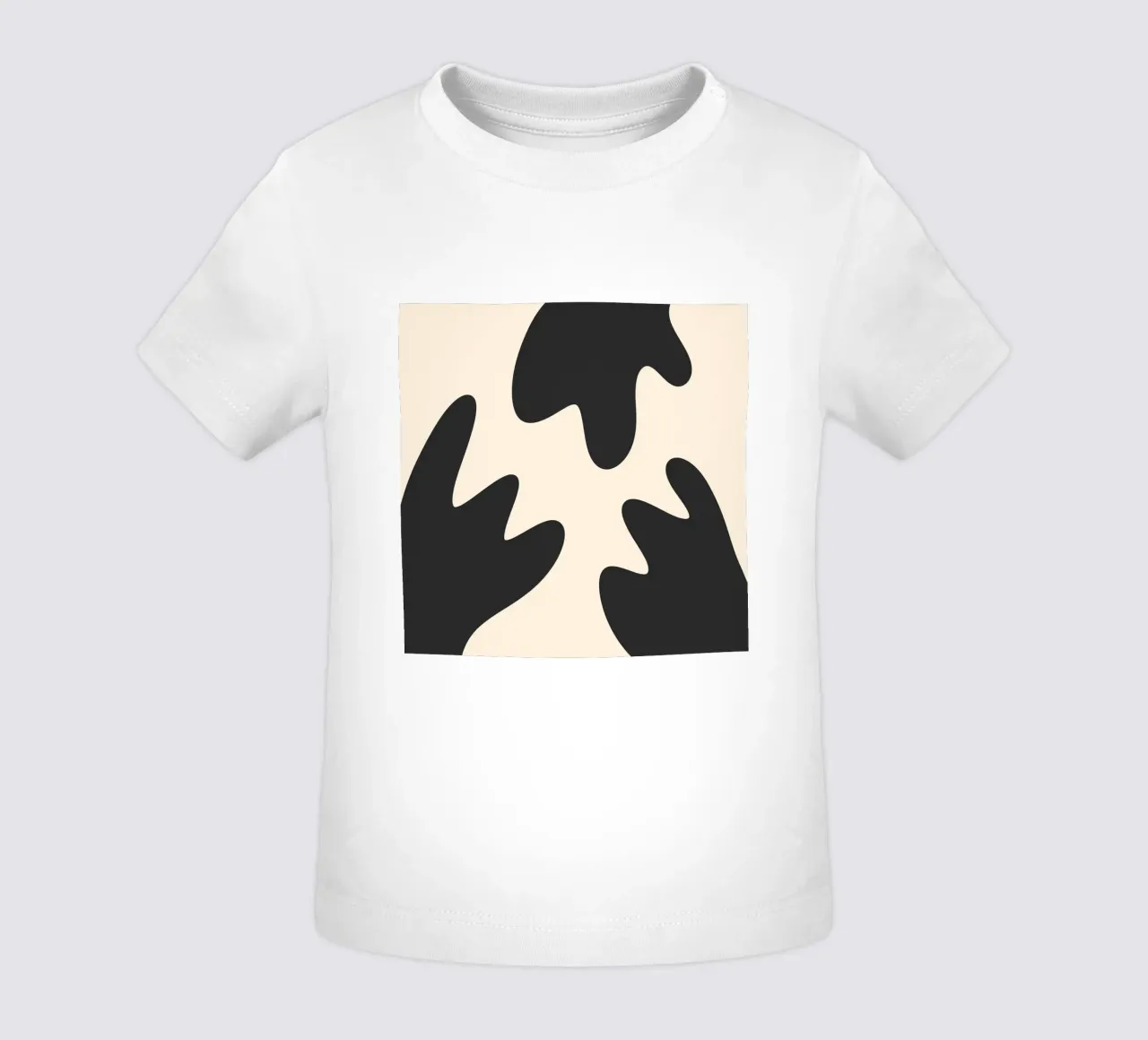 Abstracte klodders - monochroom 2 baby t-shirt van Wackapacka