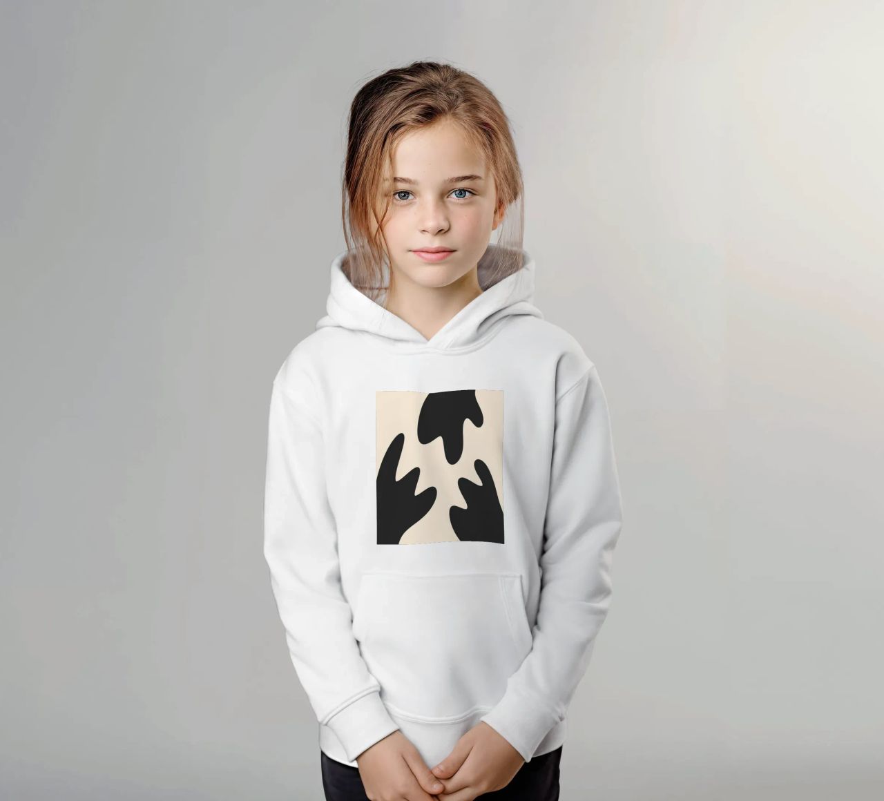 Blobs abstractos - monocromo 2 sudadera con capucha para niño de Wackapacka