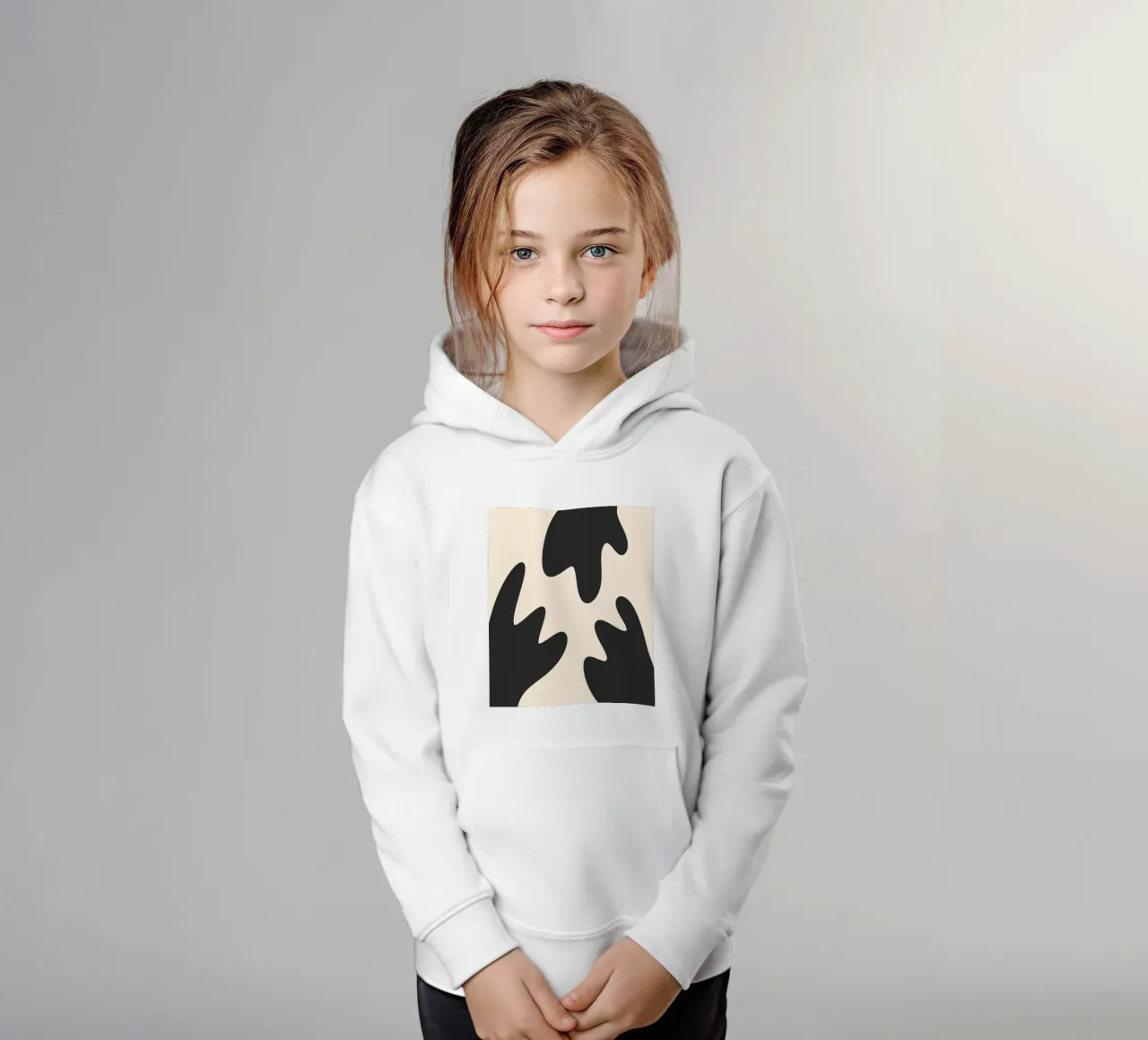 Abstrakte Kleckse - monochrom 2 Kinder Hoodie von Wackapacka
