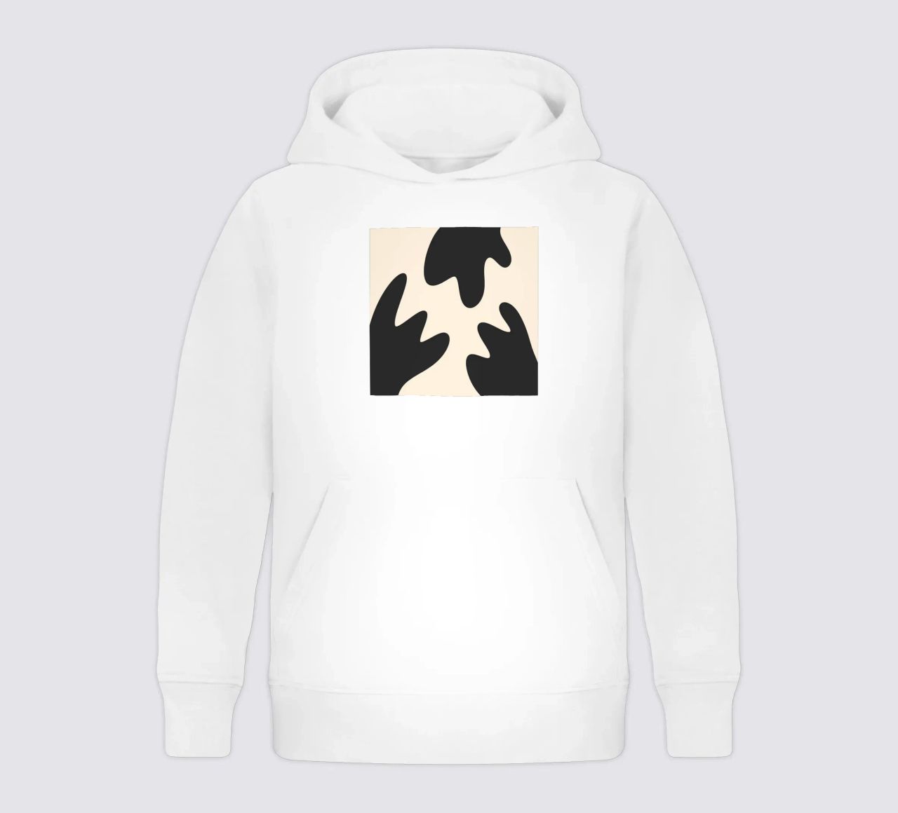 Blobs abstractos - monocromo 2 sudadera con capucha para niño de Wackapacka