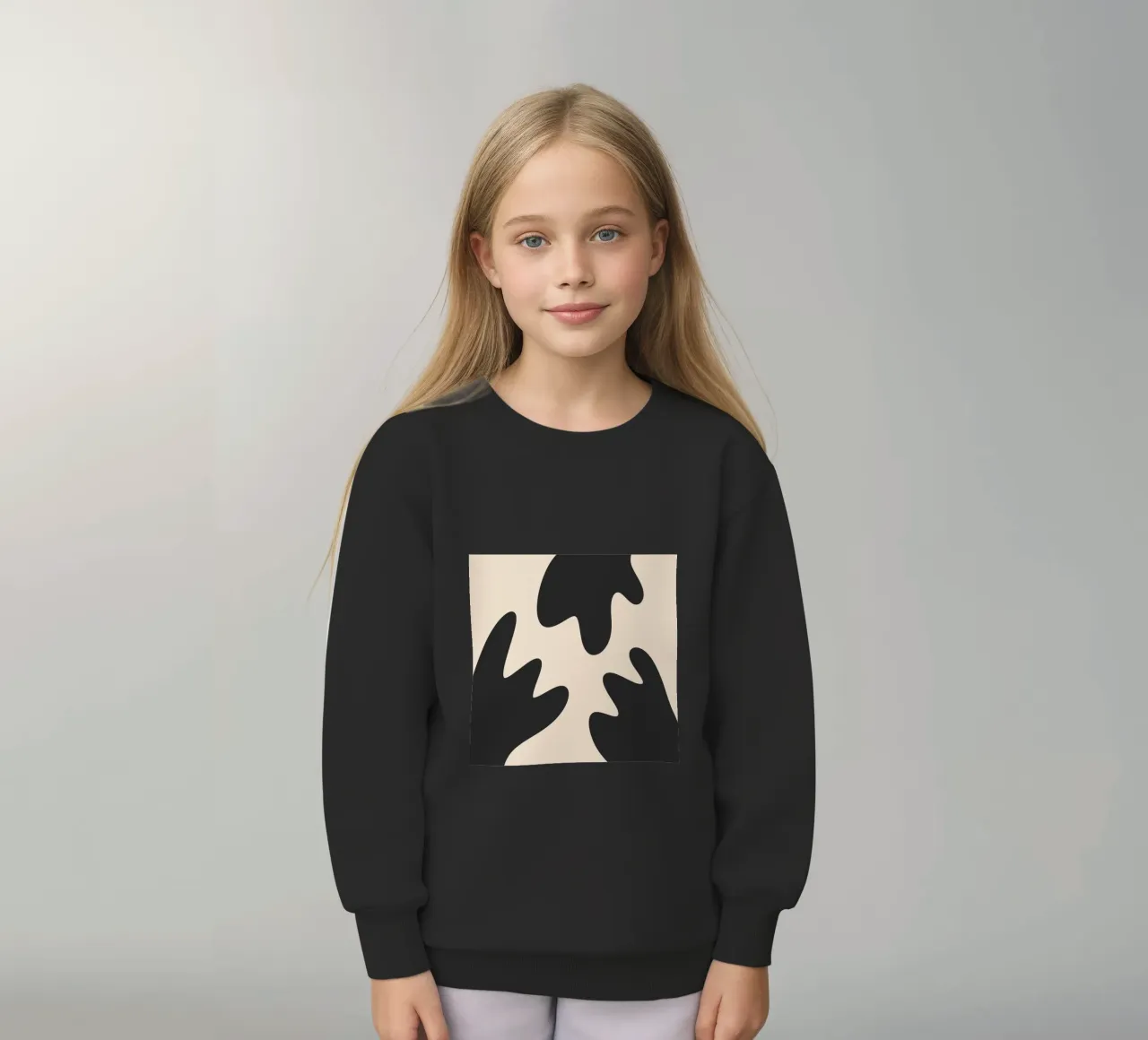 Abstrakte Kleckse - monochrom 2 Kinder Sweatshirt von Wackapacka