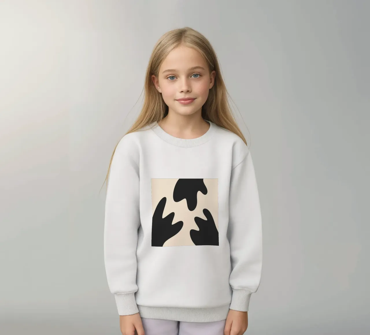 Taches abstraites - monochrome 2 sweat enfant de Wackapacka