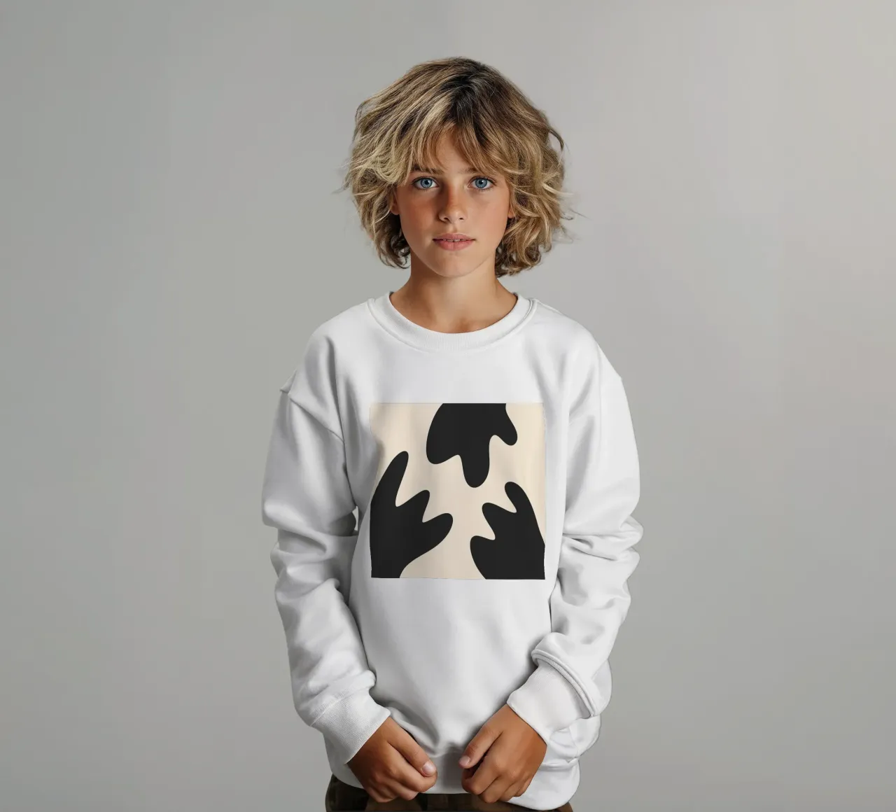 Abstract blobs - monochrome 2 kids sweatshirt by Wackapacka