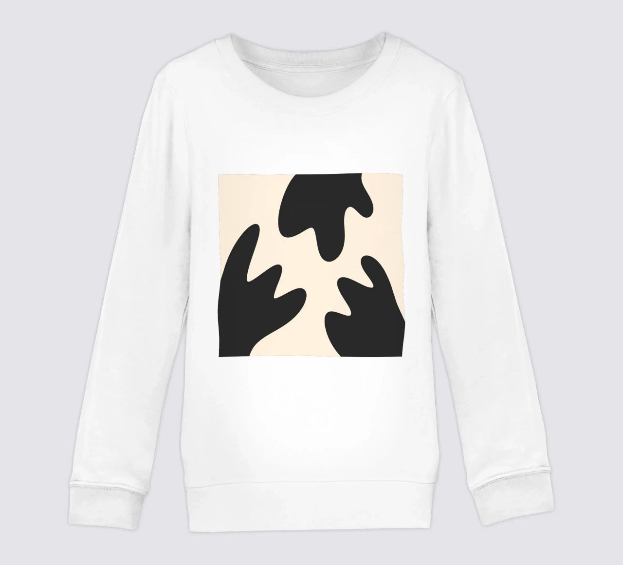 Blobs abstractos - monocromo 2 sudadera para niño de Wackapacka