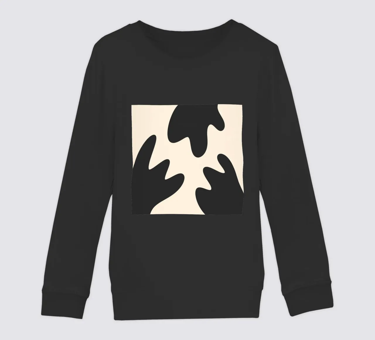 Abstrakte Kleckse - monochrom 2 Kinder Sweatshirt von Wackapacka