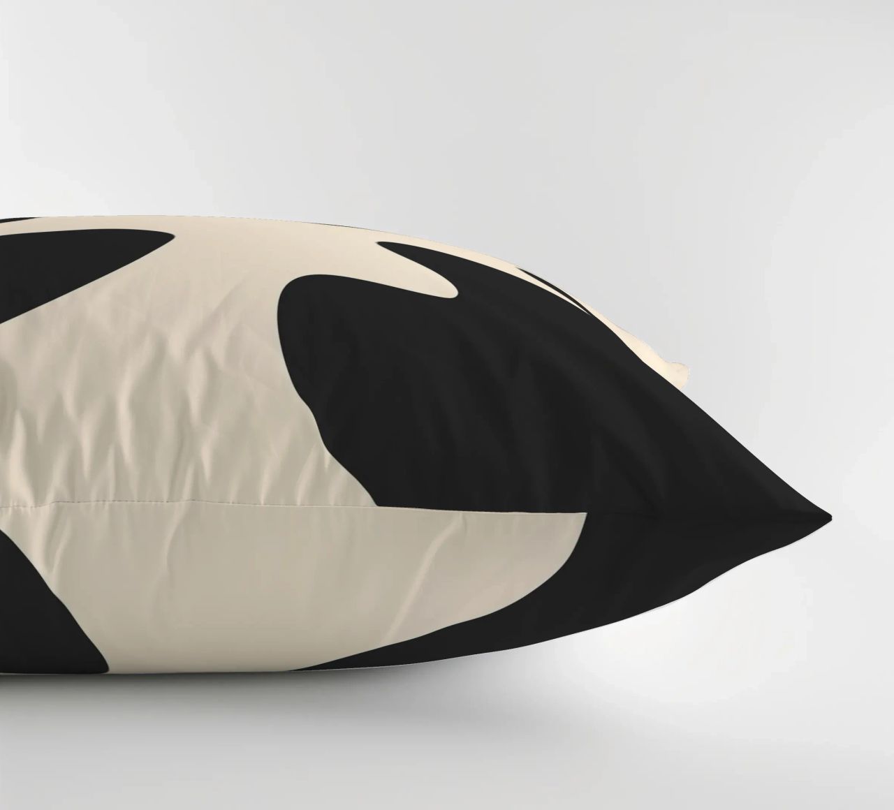 Abstract blobs - monochrome 2 decorative cushion by Wackapacka