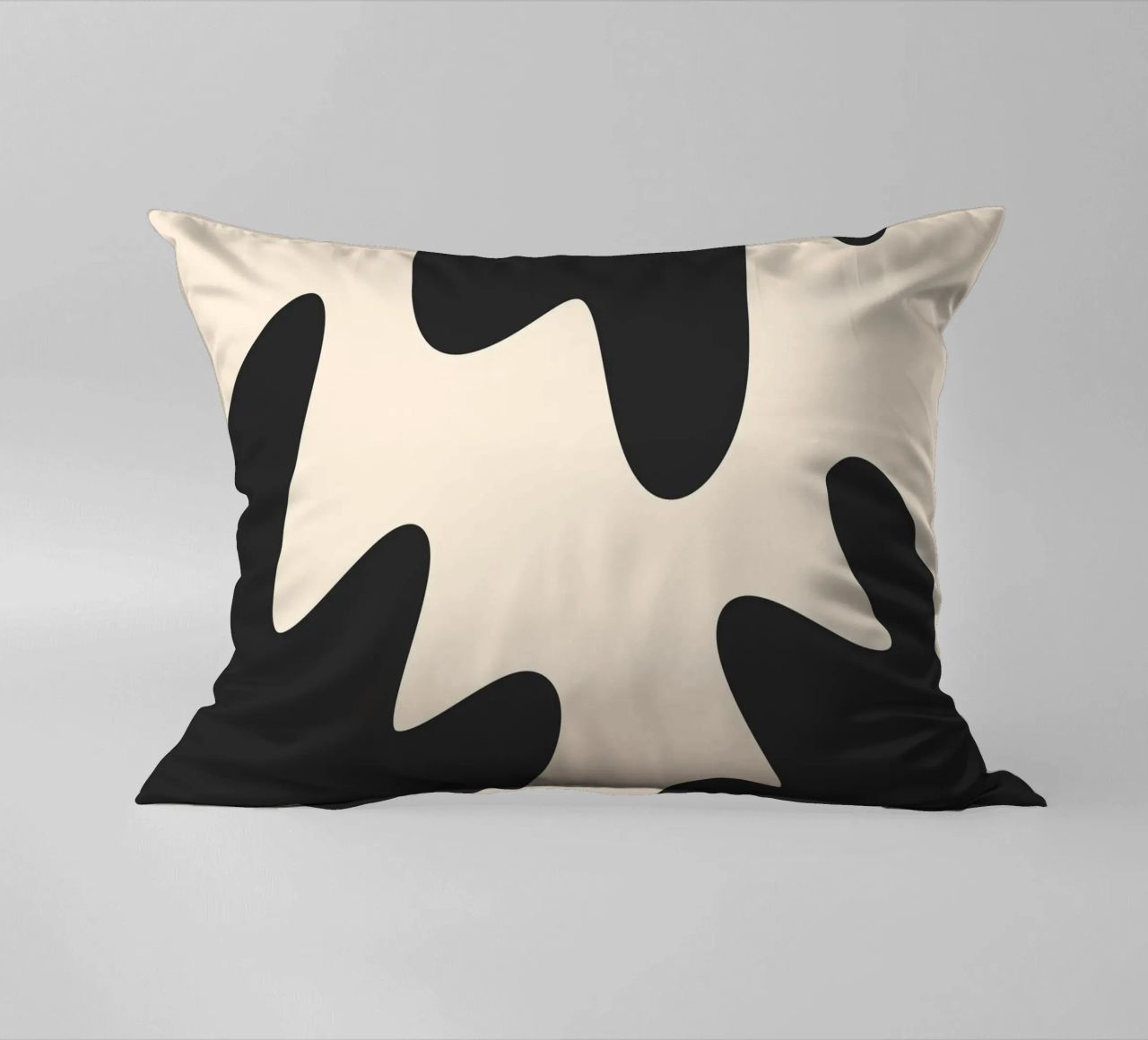 Abstract blobs - monochrome 2 decorative cushion by Wackapacka