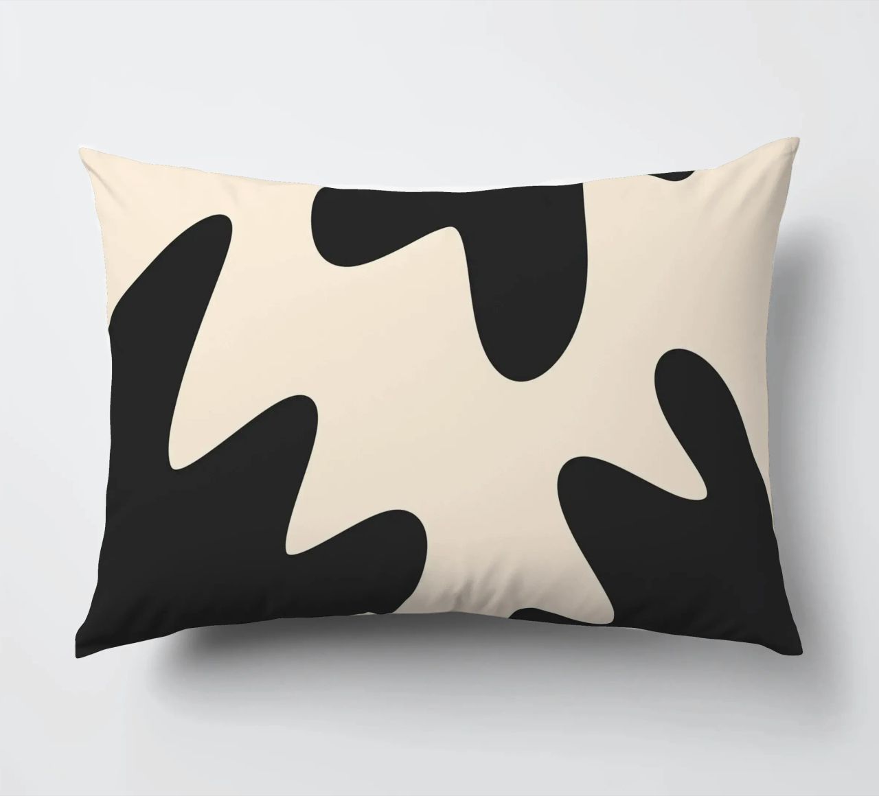 Abstract blobs - monochrome 2 decorative cushion by Wackapacka
