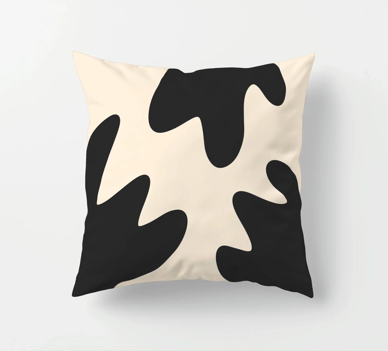 Abstract blobs - monochrome 2 decorative cushion by Wackapacka