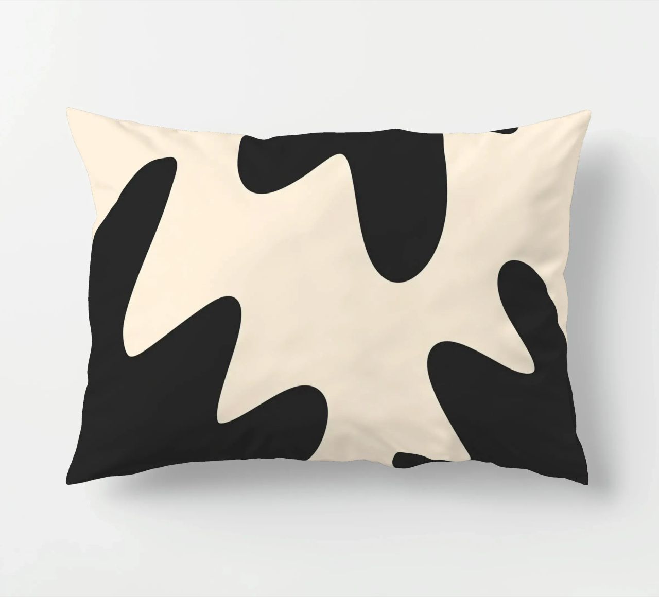Abstract blobs - monochrome 2 decorative cushion by Wackapacka