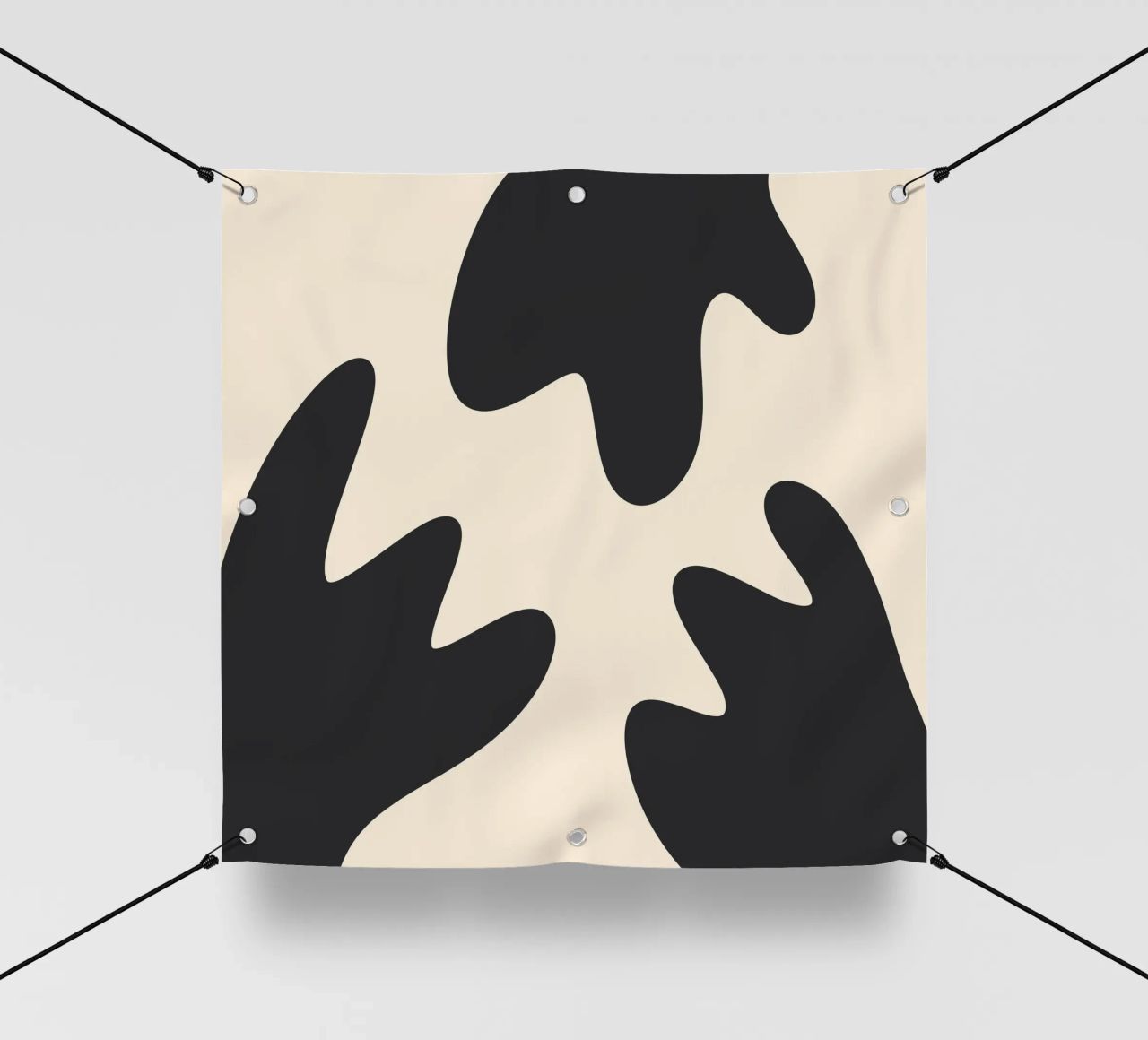 Blob astratti - monocromo 2 telo in pvc da Wackapacka