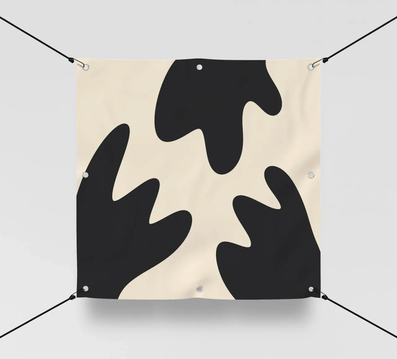 Blob astratti - monocromo 2 telo in pvc da Wackapacka