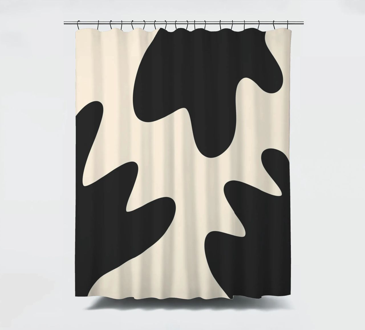Abstract blobs - monochrome 2 shower curtain by Wackapacka