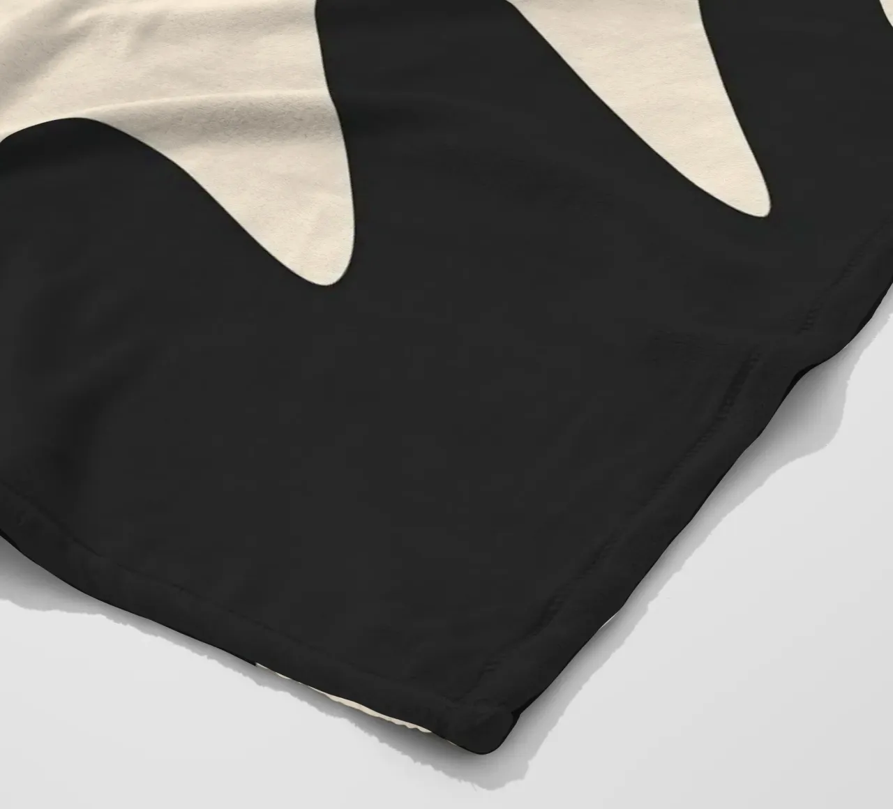 Abstract blobs - monochrome 2 fleece blanket by Wackapacka