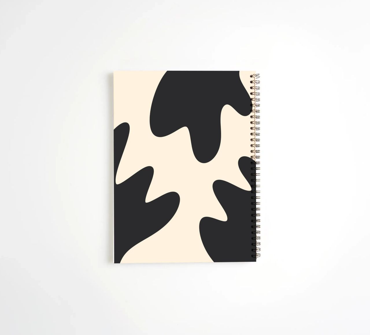 Abstract blobs - monochrome 2 spiral notebook by Wackapacka