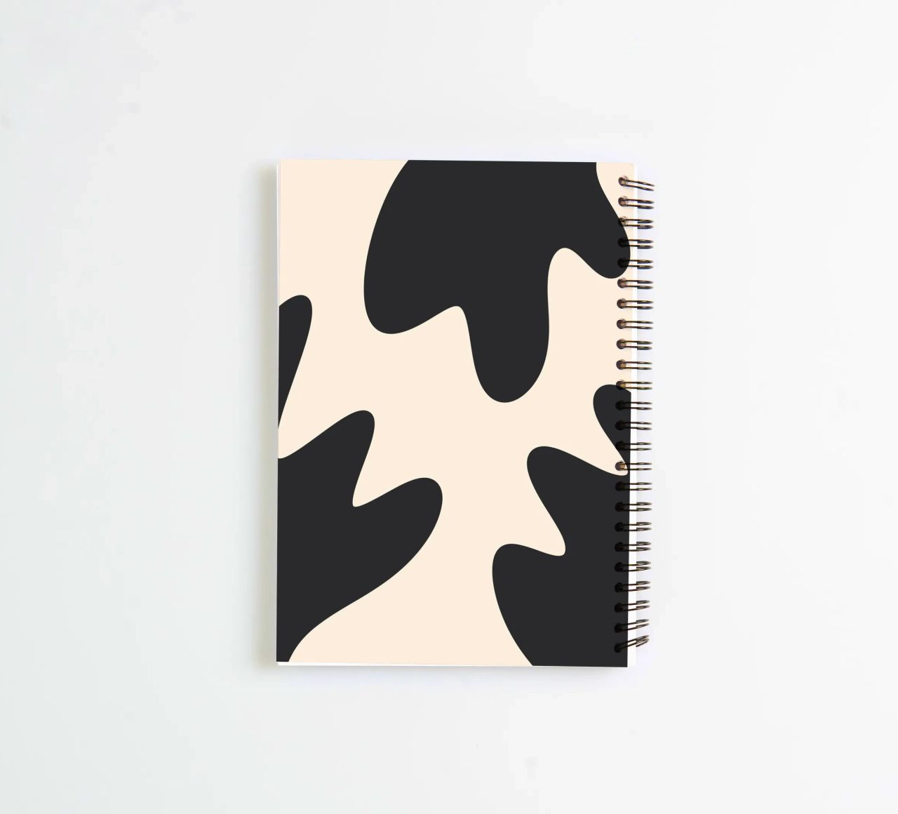 Abstract blobs - monochrome 2 spiral notebook by Wackapacka