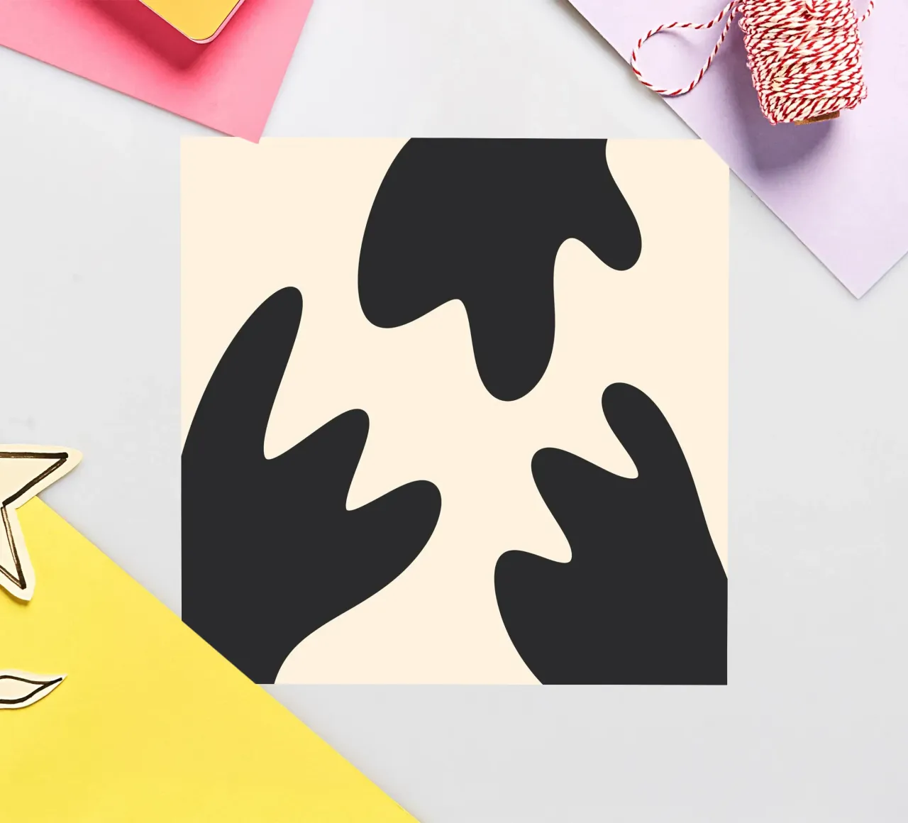 Abstract blobs - monochrome 2 sticker by Wackapacka