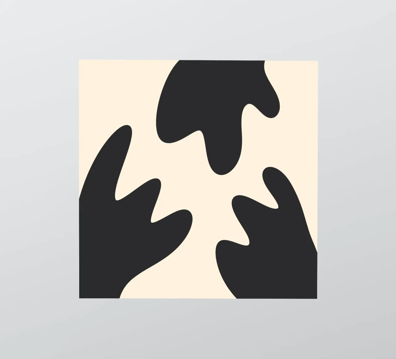 Abstract blobs - monochrome 2 sticker by Wackapacka