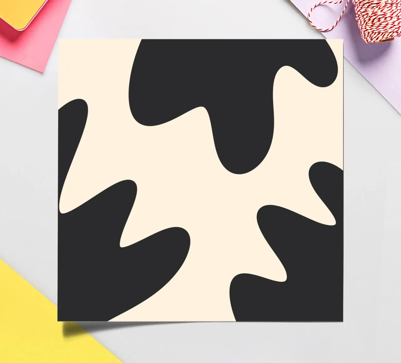 Abstract blobs - monochrome 2 sticker sheet by Wackapacka