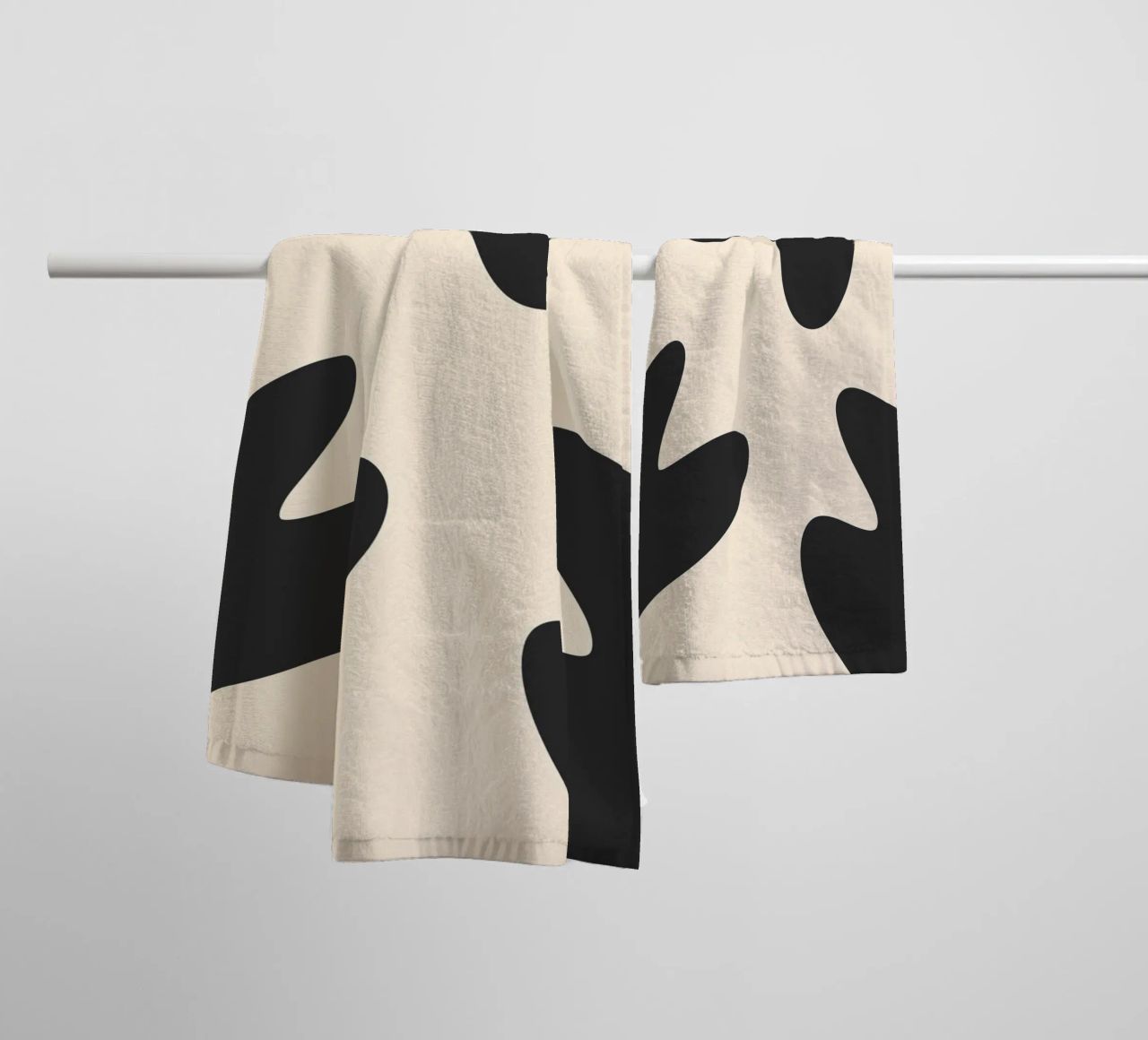 Abstract blobs - monochrome 2 towel by Wackapacka