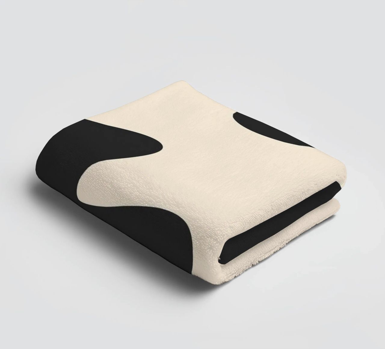 Abstract blobs - monochrome 2 towel by Wackapacka