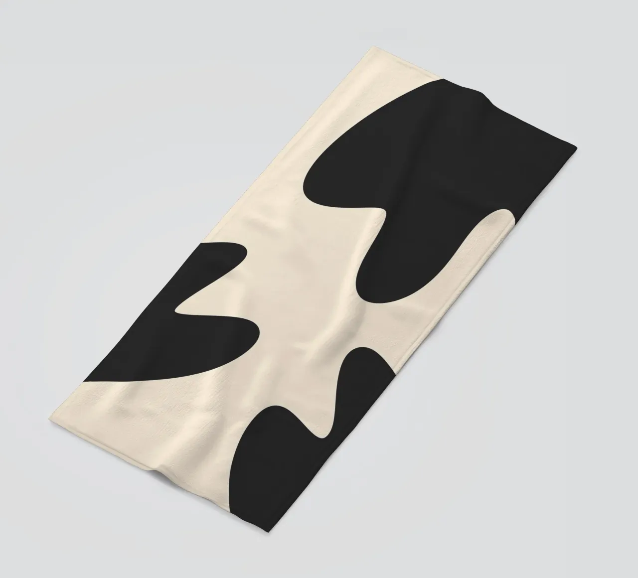 Abstract blobs - monochrome 2 beach towel by Wackapacka