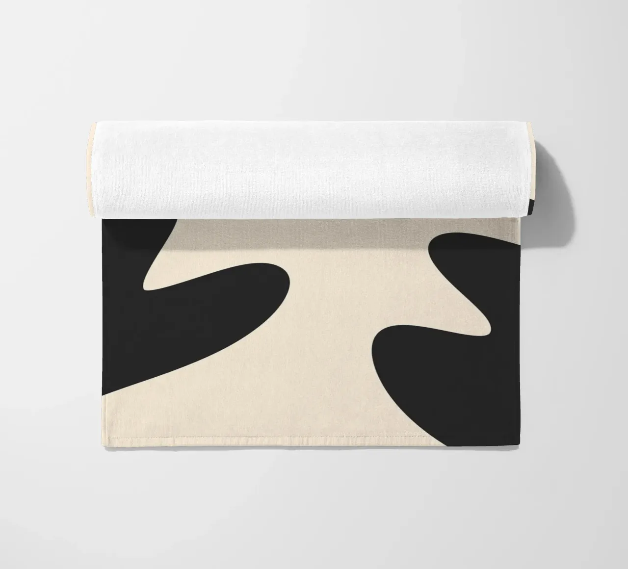 Abstract blobs - monochrome 2 beach towel by Wackapacka