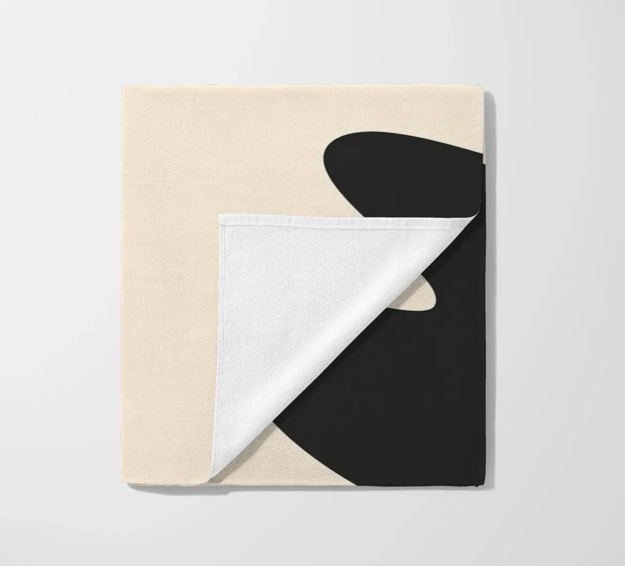 Abstract blobs - monochrome 2 beach towel by Wackapacka